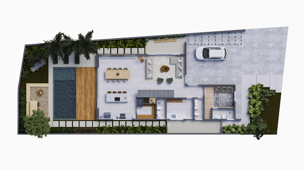 Planta da Casa 6 — áreas externas